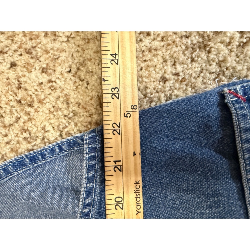 Dickies Denim Bib Overalls Mens Blue Carpenter Workwear 48x32 - Picture 12 of 13